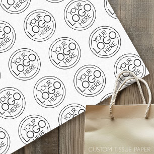 Basic Office Business Logo with Contact Info Tissue Paper