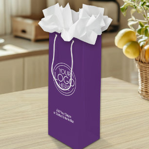 Basic Office Business Logo with Contact Info Wine Gift Bag