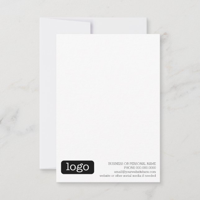 Basic Office or Business Logo Contact Information Card (Front)