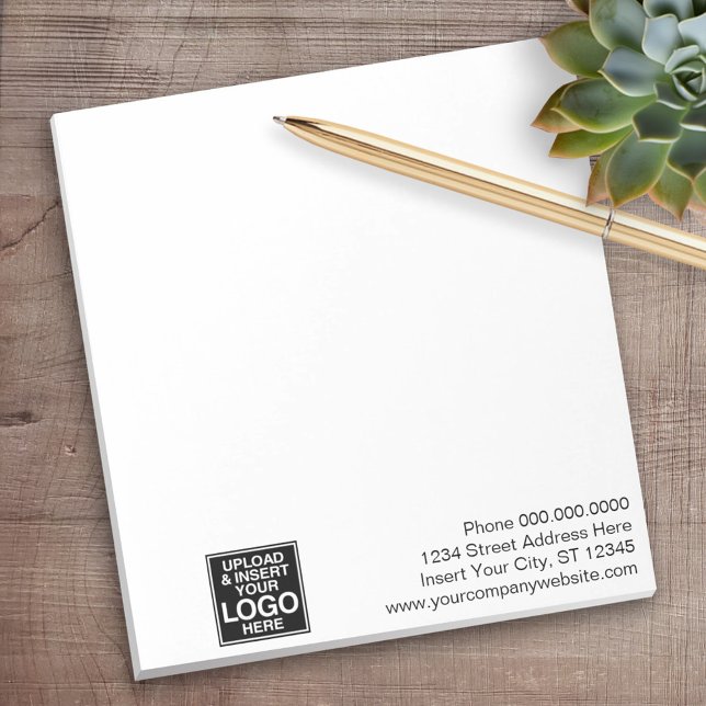 Basic Office or Business Logo Contact Information Notepad (Add your logo and personalize the notepads for your office)