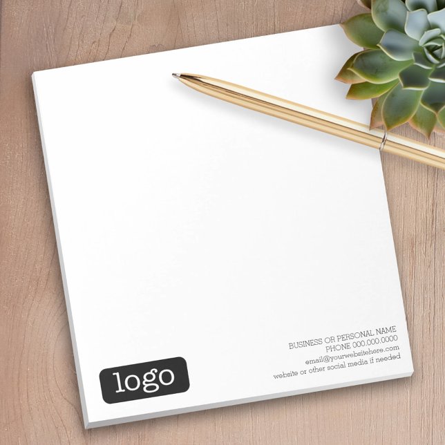 Basic Office or Business Logo Notes (Add your logo and personalize the notepads for your office)