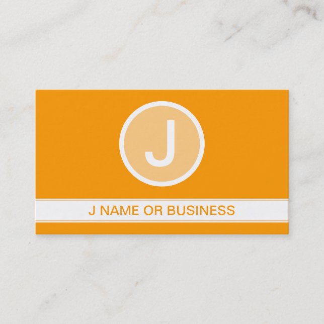 basic orange bubble business card (Front)