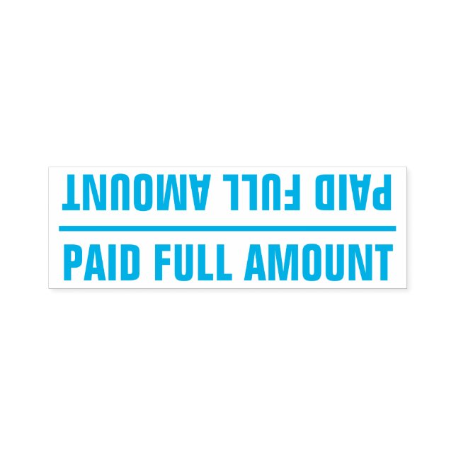Basic "PAID FULL AMOUNT" Rubber Stamp (Design)