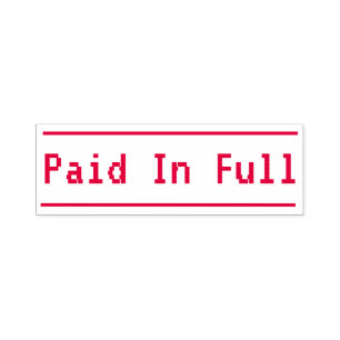 Basic "Paid In Full" Rubber Stamp