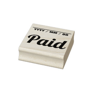 Basic "Paid" Rubber Stamp