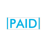 Basic "PAID" Rubber Stamp