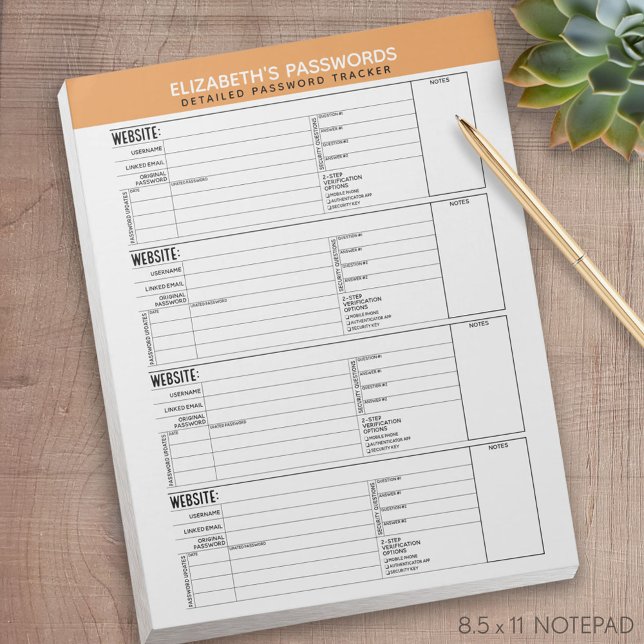 Basic Password Tracker with Username Notepad (Creator Uploaded)