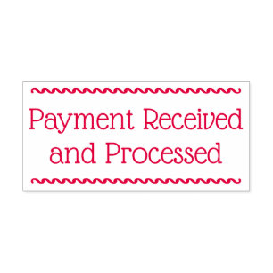 Basic "Payment Received and Processed" Self-inking Stamp