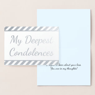 Basic, Personalised "My Deepest Condolences" Card