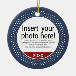 Basic Photo Frame For Christmas Ceramic Tree Decoration