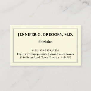 Basic Physician Business Card