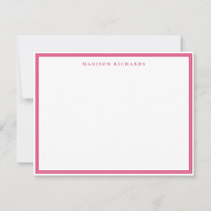 Basic Pink Border Personalized  Card