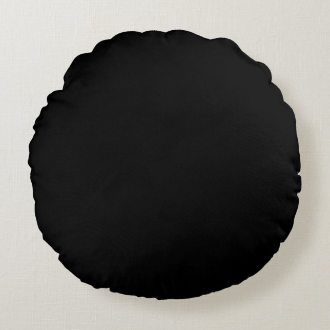 Basic Plain Black Pillow - Add Your Text Or Photos (Front)