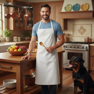 Basic Plain Colour White Apron
