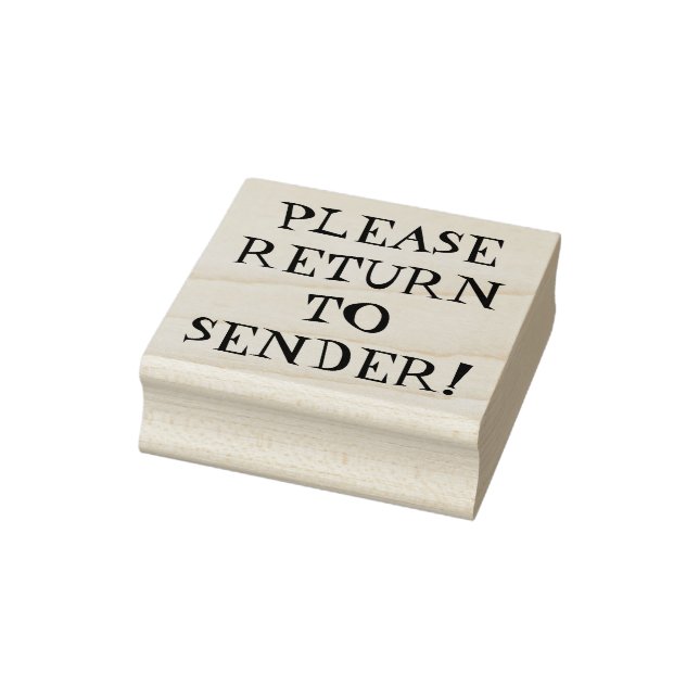Basic "PLEASE RETURN TO SENDER!" Rubber Stamp (Stamp)