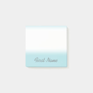 Basic Powder Blue Background w/ Dim Grey Name Post-it Notes