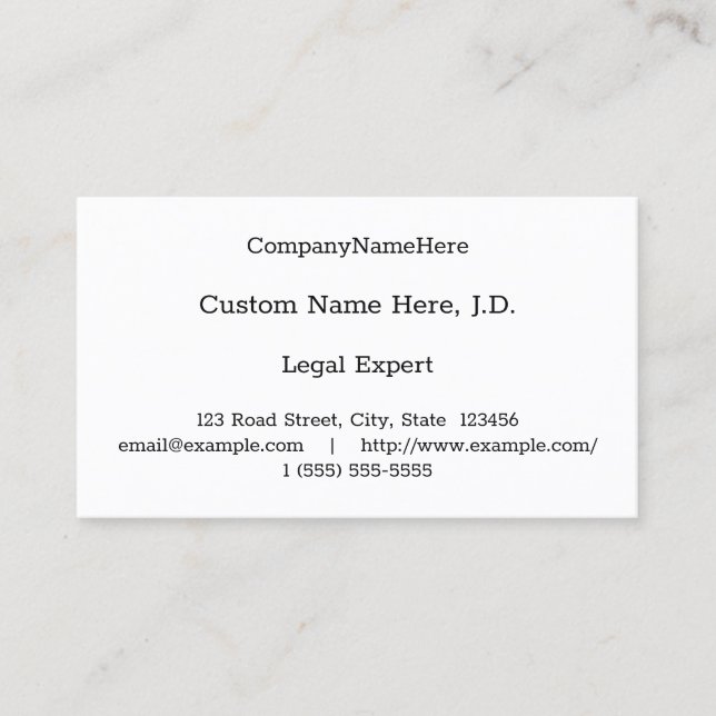 Basic Professional Business Card (Front)