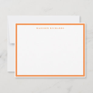 Basic Pumpkin Orange Border Personalised  Card