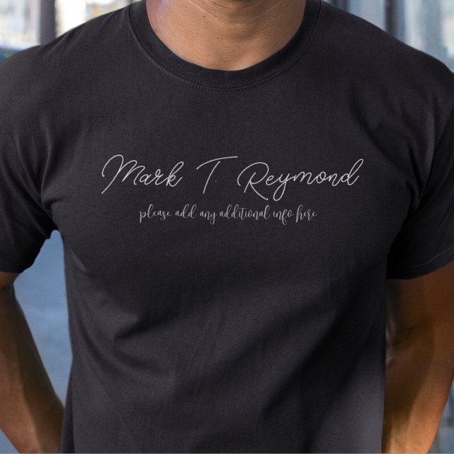 Basic Signature Name Black T-Shirt (Creator Uploaded)