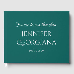 Basic, Simple Memorial Guest Book