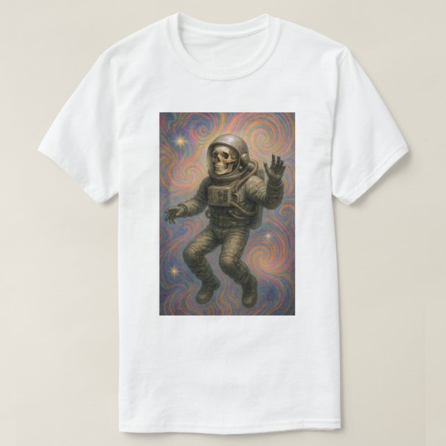 Basic Skeleton Astronaut T-Shirt (Design Front)