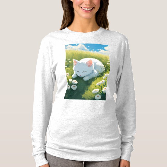 Basic sleeve long woman t-shirts  (Front)