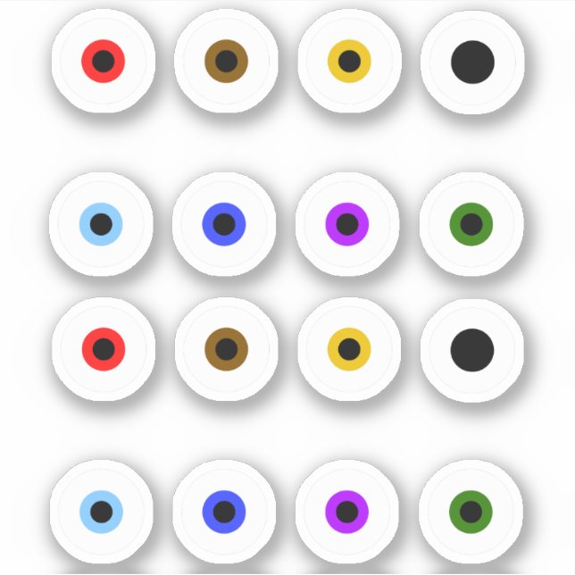 Basic Spooky Colourful Eyeballs (Front)