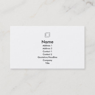 Basic - Squares - Black Business Card