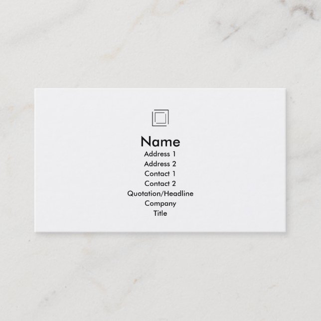 Basic - Squares - Black Business Card (Front)
