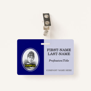 Basic Staff/Employee Portrait Badge ID Badge