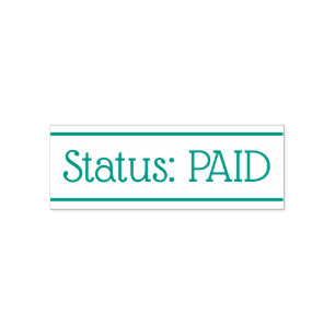 Basic "Status: PAID" Rubber Stamp