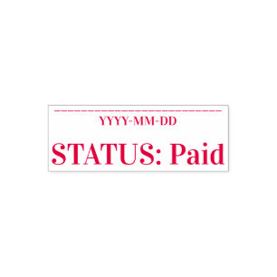 Basic "STATUS: Paid" Rubber Stamp