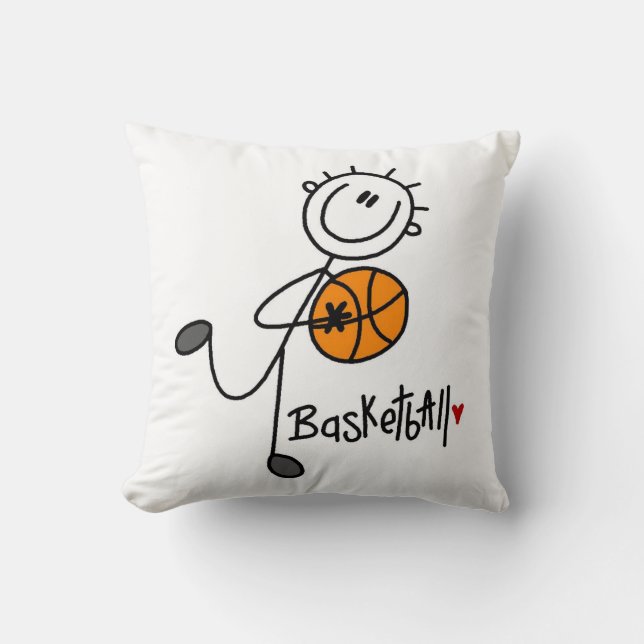 Basic Stick Figure Basketball T-shirts and Gifts Cushion (Front)
