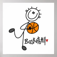 Basic Stick Figure Basketball T-shirts and Gifts