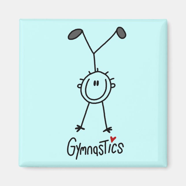 Basic Stick Figure Gymnastics Tshirts and Gifts Magnet (Front)