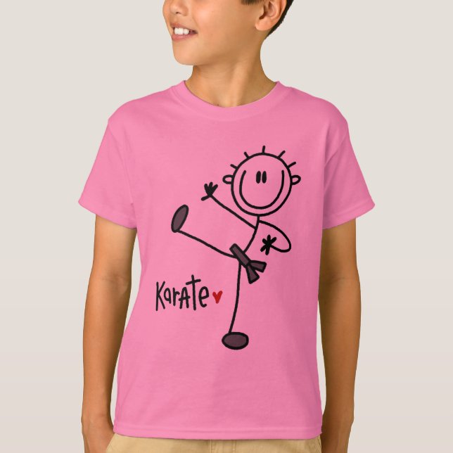 Basic Stick Figure Karate T-shirts and Gifts (Front)
