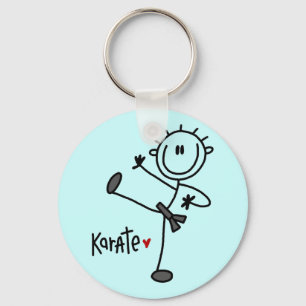 Basic Stick Figure Karate T-shirts and Gifts Key Ring