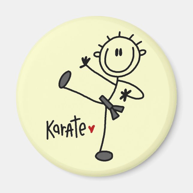 Basic Stick Figure Karate T-shirts and Gifts Magnet (Front)