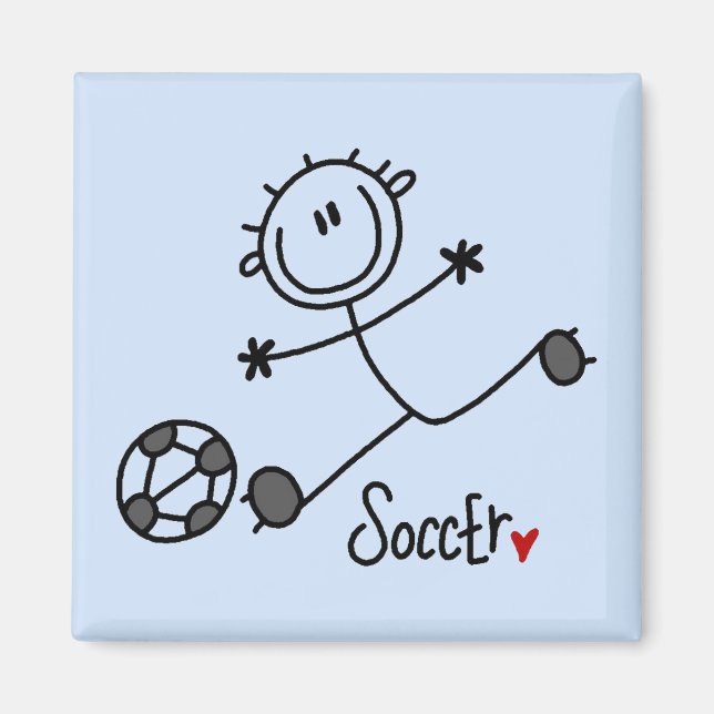 Basic Stick Figure Soccer T-shirts and Gifts Magnet (Front)