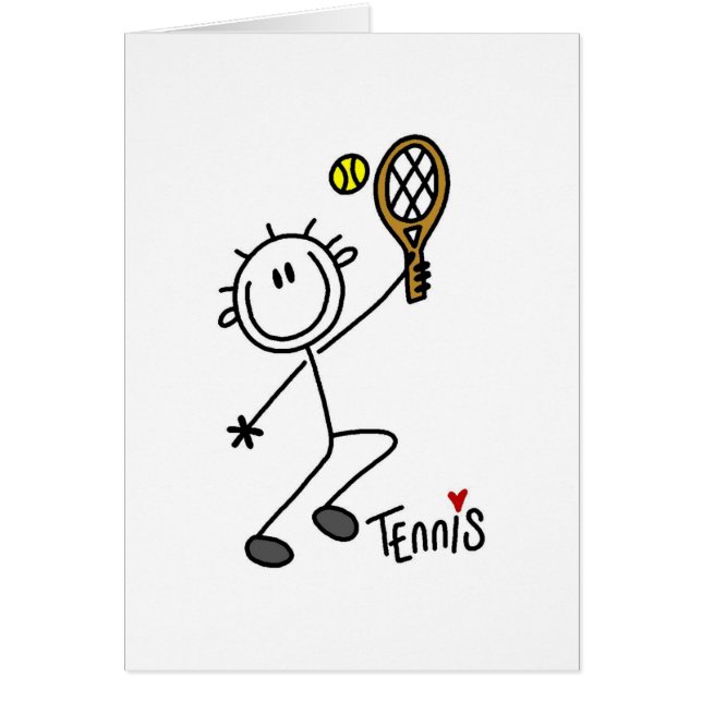 Basic Stick Figure Tennis Tshirts and Gifts (Front)