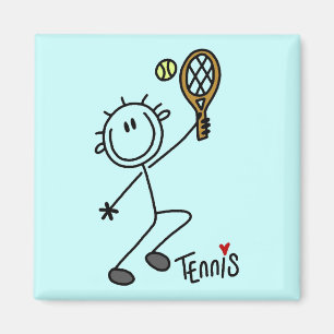 Basic Stick Figure Tennis Tshirts and Gifts Magnet