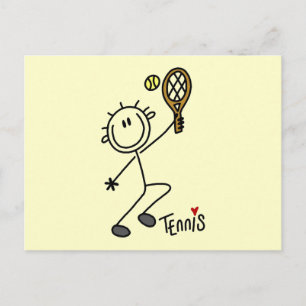 Basic Stick Figure Tennis Tshirts and Gifts Postcard