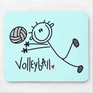 Basic Stick Figure Volleyball Tshirts and Gifts Mouse Mat