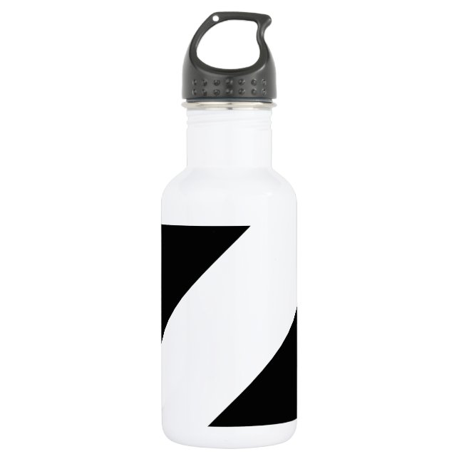 Basic Stripe 1 Black and White 532 Ml Water Bottle (Front)
