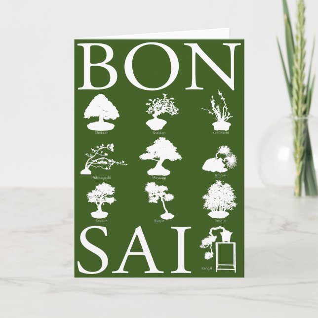 Basic Styles of Bonsai Tree Card (Front)