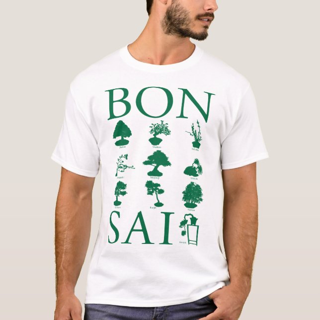 Basic Styles of Bonsai Tree T-Shirt (Front)