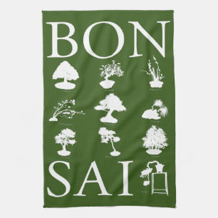 Basic Styles of Bonsai Tree Tea Towel