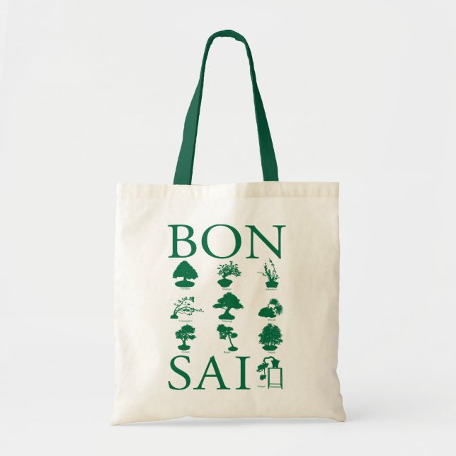 Basic Styles of Bonsai Tree Tote Bag (Front)