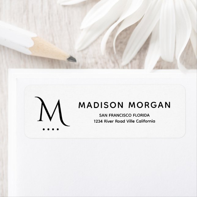 Basic Stylish Monogram Initial Letterpress (Insitu)