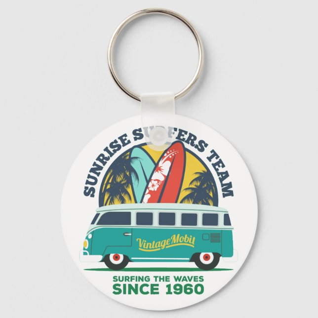 Basic Surf Key Door Key Ring (Front)